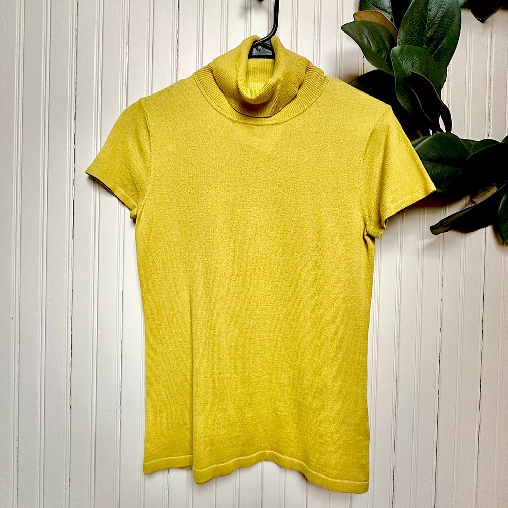 NWT ANN KLEIN SHORT SLEEVE TURTLE NECK